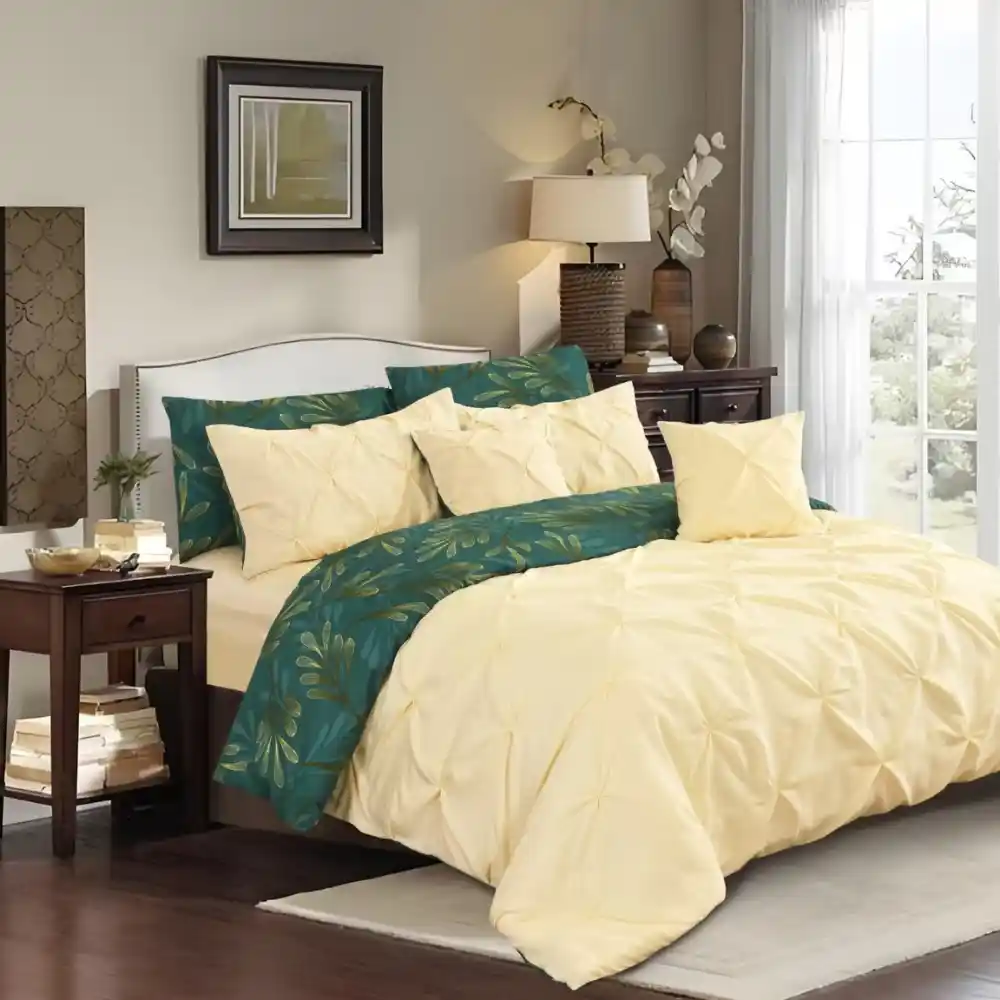 Bedding Comforter Set 10-Piece Digital Print Quilted | King Size 240x260 cm | Soft Microfiber Fabric | Stylish & Cozy Bed Set